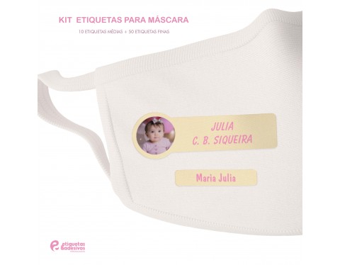 Kit Etiquetas Para Máscara com foto